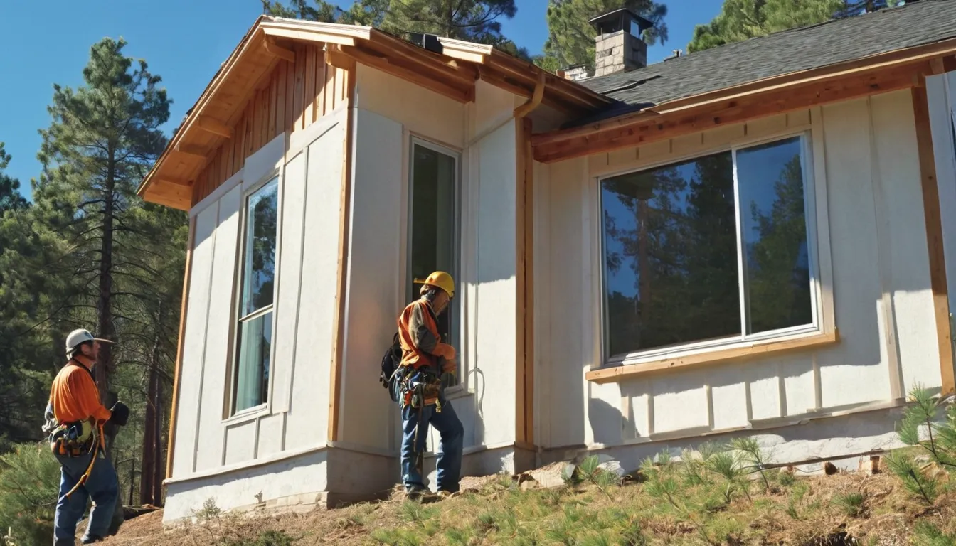 A homeowner and a local tree provider reviewing a tall tree beside a house in West Jordan